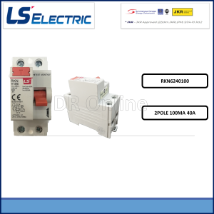 LS ELCB 2 POLE RESIDUAL CURRENT CIRCUIT BREAKERS ELCB 2 POLE ~ 40A -63A ~ 100MA /300MA (RKN62)