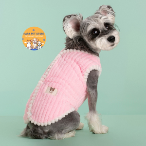 Áo lông gile mềm mịn giữ ấm cho Chó Mèo (Mẫu mới) - Hara Pet Store