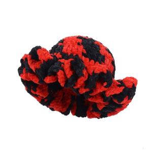 Handmade Oversized Hat Handwoven Flouncing Crocheted Hat for Music Festival Simple Flouncing Hat for Music Festival