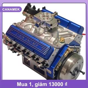 【CANAMEK】 Bộ động cơ Binray Cison V8 động cơ block nhỏ chạy xăng bộ mô hình tự lắp ráp bộ động cơ Cison mini hoạt động được mà bạn có thể tự lắp.