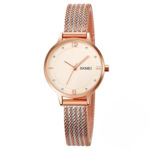 SKMEI 1874 Fashion Japan Quartz Movement Wristwatches Ladies Waterproof Steel Bracelet Women Watch Girl Clock