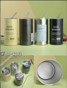 TERMOS KOPI MUG KOPI PORTABLE TERMOS KOPI CUP PANAS DINGIN BAHAN STAINLESS STEEL 600ML