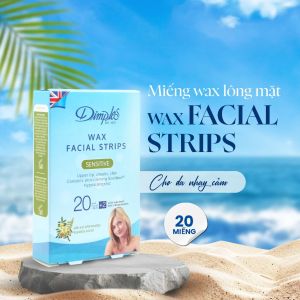 Miếng Dán Tẩy Lông Dimples Wax Strips Sensitive UK – Wax Lông Mặt Nách Bikini Wax Lạnh 20 Miếng