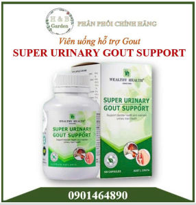 Viên uống thảo được hỗ trợ Gout và tiết niệu Wealthy Health Super Urinary Gout Support hạ uric máu giảm đau sưng khớp và ngừa biến chứng gout  - Lọ 100 viên