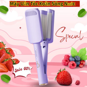 Máy Uốn Tóc Xoăn Sóng Nước 32mm Chất Liệu Gốm Sứ Ceramic Cao Cấp Máy Làm Xoăn Sóng Nước Chỉnh Nhiệt