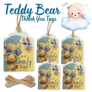 30pcs Teddy Bear Theme Lootbags Baby Shower Birthday Party Giveaways Ziplock Chipbags Cookie bags boho bear