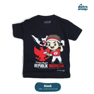 Baju Kaos Anak Laki Laki Perempuan Merah Putih 17-an Kualitas Distro 1-12 Tahun Garuda Indonesia