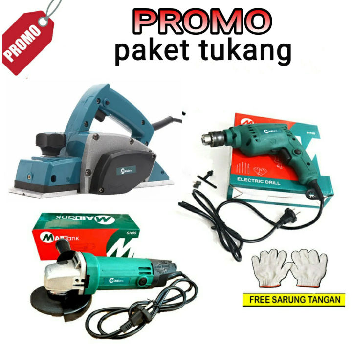 Promo Paket Tukang Kayu Item Mesin Planer Mesin Bor Mesin Gerinda Lazada Indonesia