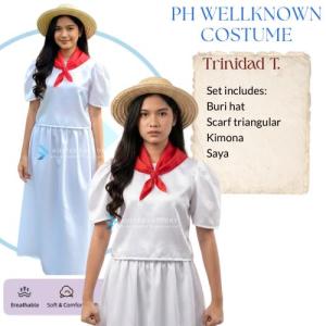 LAM 2026 Gabriela Silang Historical Attire for Women Traditional Katipunera Clothing All Seasons Accessory