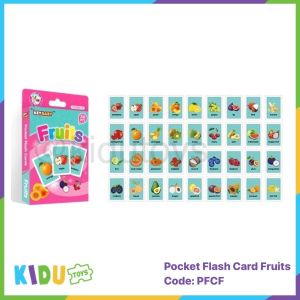 Flash Card Anak Hewan Buah sayur Warna 2 SIsi Wipe Clean Pocket Flash Card Kidu Baby