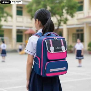 Balo Học Sinh Cho Bé Gái TNBags Smart Pink TN.B.3112 Chống Gù Chống Thấm Nước Nhiều Ngăn Tiện Dụng Màu Hồng Xinh Xắn!