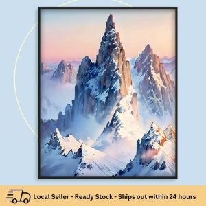 [Snow Mountain Peak] 5D Beautiful Premium Diamond Painting DIY (Complete Set with Tools)