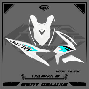 ZR230 striping stiker bahan transparan motor beat deluxe semifull stiker variasi transparan semifull