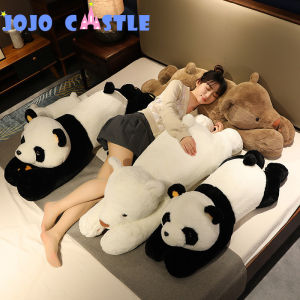 JOJO CASTLE  65/80/100/120cm Super Soft Big Lying Panda White Polar Bear Toy Stuffed Animals Doll Cushion Teddy Bear Throw Pillow Hug Cuddly Plushies  北极熊公仔