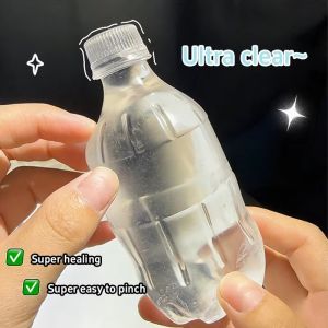 Transparent Water Bottle Squishy Stress Ball Fidget Toy Crunchy Squeeze Toy ASMR Anti Stress Release Hand Relax Gift