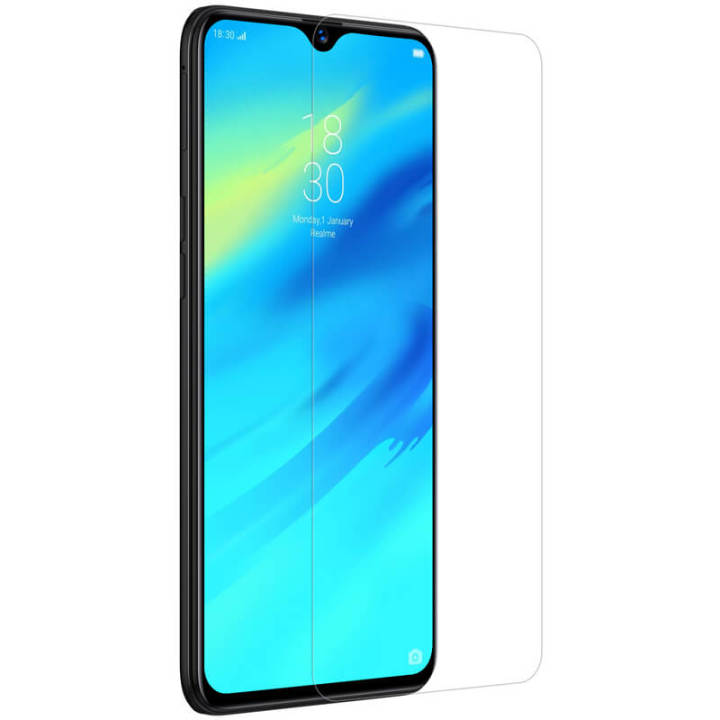 Custodia Per Oppo Realme 5 Pro Con Vetro Temperato Posteriore - Cover Antiurto Cielo Stellato Viola, Bordo In Silicone TPU