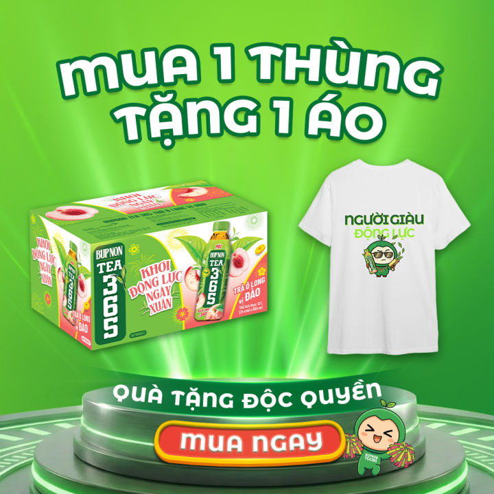 [COMBO NUÔI DƯỠNG ĐỘNG LỰC - MUA 1 THÙNG TẶNG 1 ÁO] Thùng Trà Bupnon ...