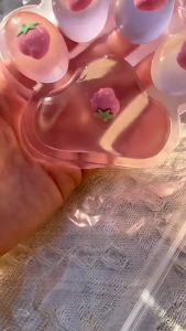 Jumbo Strawberry Cat Paw Slow Rebound ToyOversized Stress Relief Squeeze ToyCute DecompressionGift