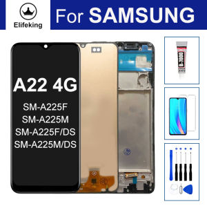 6.4LCD For SAMSUNG Galaxy A22 4G A225 SM-A225F SM-A225M SM-A225DS Display Touch Screen Digitizer Assembly With Glue
