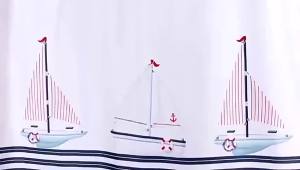 Dolphin Shower Curtain Cute Ocean Animal Bathroom Decor Waterproof Polyester Cloth Bath Curtain