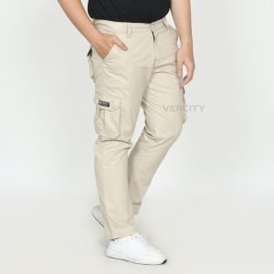 CARGO CELANA PANJANG PRIA DEWASA POLOS KANTONG GEMBOL TERBAIK / CARGOPANTS PINGGANG KARET RIP STANDAR REGULER SIZE