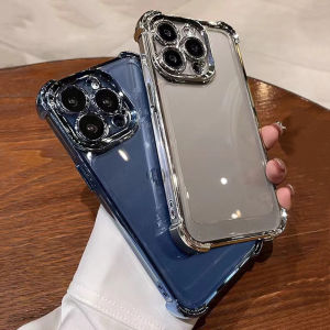 Electroplating Shockproof Phone Case for Iphone 16 Pro Max IPhone 15 Pro Max 14 13 12 Mini 11 X XS Max XR 8 7 6 6S Plus SE 2020 SE3 Anti Fall Cover Casing