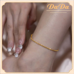 ของแท้ 18k ทองผู้หญิง anklet 94.6% ทองบริสุทธิ์เต็มไปด้วยดาวดีโซ่หมั้นเครื่องประดับของขวัญวันเกิดแฟนสาว