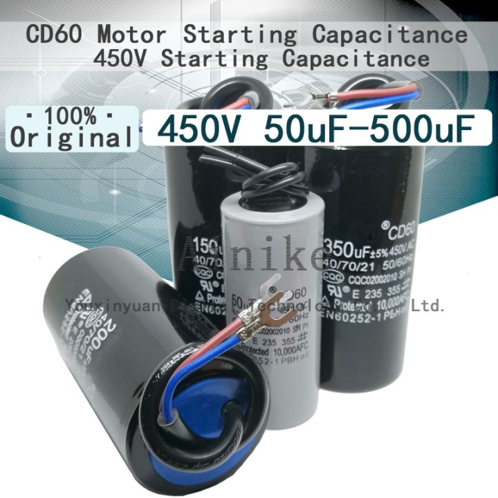 Condensatore Di Avviamento CD60 200-300uF 240VAC Per Motori Elettrici
