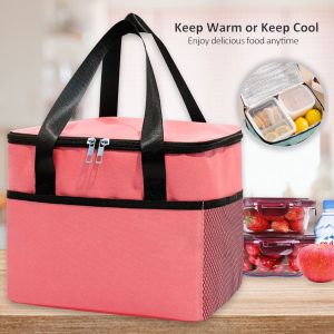 Buyyu Food Pouch Waterproof Lunch Bag Meal Lunch Box Thermal Insulated Adjustable Storage Bag Oxford