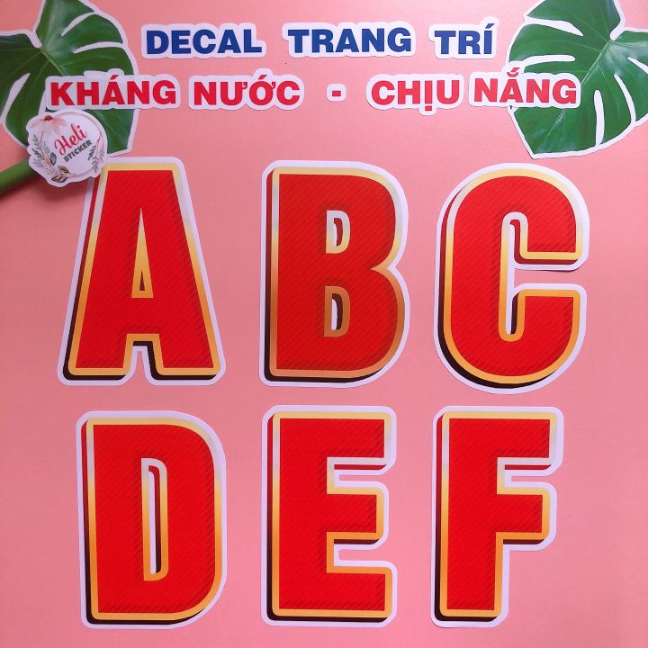 Decal CHỮ CÁI ABC, Size Nhỏ, Chữ Rời Hình Dán Ghép Chữ Cái Không Dấu ...