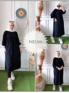 Busana muslimah dress COD kaos long sleve long tunik wanita terbaik 2023 heboh // tunik wanita Polos long panjang terbaru neum Tunik Baju Atasan Wanita Tebaru Dan Terlaris