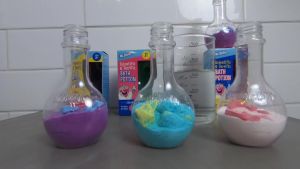 Mr. Bubble Kids Original Bath Potions - Colorful Fizzy Fun - Cool Foam and Bubble Science Beaker Bath Toys (Pack of 4)