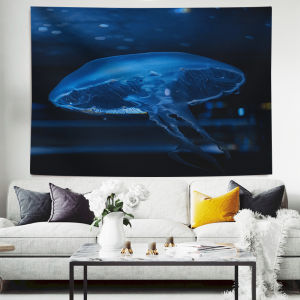 Hot Sale ins Wind Tapestry Sea Scene Jellyfish Digital Print Wall Tapestry Room Decoration Background Cloth Tapestry