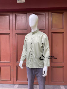 Koko Abraar Koko Kekinian Pria Dewasa Bahan Toyobo Simpel Lengan Panjang Size M-5XL