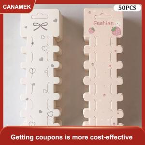 【CANAMEK 】 50PCS Hairpin Long Paper Card Hairband Display Card For DIY Hair Jewelry Packing Hair Clip Hairband Bracelet Retail Price Tag
