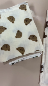 Infant Saliva Towel Cotton Burp Cloth for Boy Girls Toddlers Feeding Bib 6-Layer Baby Washcloths Infant Burping Towel