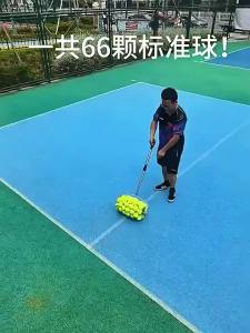 Improve The Efficiency of Ball Picking: Convenient Hand-Push Tennis Ball Picker with Large Capacity Convenient and Fast