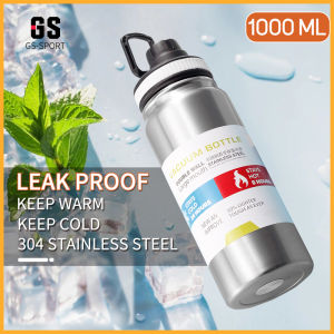 600ml/1000ml Thermos Flask Double Wall Vacuum Insulated Stainless Steel sports Water Bottle tumbler hot and cold