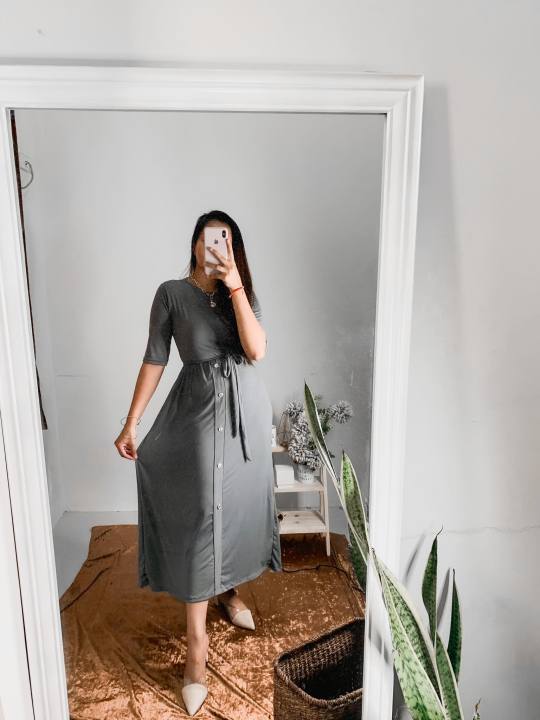 SUPER SALE! [PLAIN MAXI DRESS] Overlap Maxi Dress Long for Women