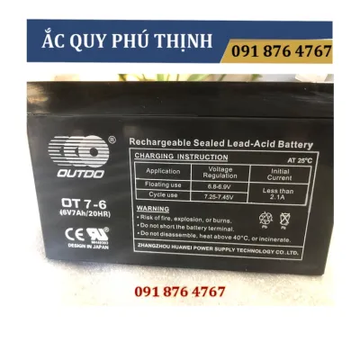 Ắc quy cân điện tử Outdo 6V - 7Ah OT7-6