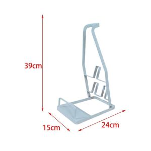 ที่วางเครื่องดูดฝุ่น ขาตั้งเครื่องดูดฝุ่น สำหรับเครื่องดูดฝุ่นมือถือ ตั้งพื้น ไม่ต้องเจาะผนัง เหล็กแข็งแรง สีขาว Metal Vacuum Cleaner Floor Stand