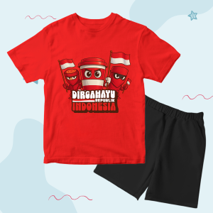 Baju Setelan Harian Anak Kemerdekaan Indonesia 17 Agustus 1945 Ke 80 Anomali Crocodilo Keren S- XXL