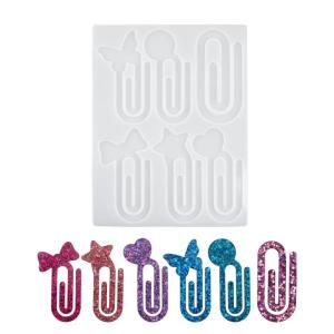 Mặt dây chuyền Khuôn Silicon Bông tai khuôn mẫu Kẹp Giấy Hình dạng làm khuôn mẫu Móc chìa khóa Silicone khuôn mẫu cho crafting người yêu