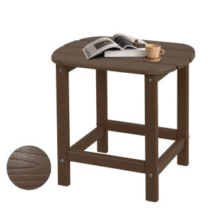 Nevilywood HDPE Outdoor Rocking Chair Courtyard Rocking Leisure Chair with Cup Holder Imitation Wood Grain All-Weather Weather Resistant Salt-Resistant Maintenance-Free