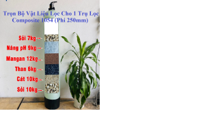 Hệ Thống Lọc Nước Sinh Hoạt Nguồn Nước Bị Nhiễm Phèn Nhựa Composite (1Cột) 1054(Phi 250mm)