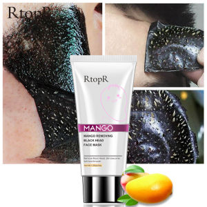 RtopR 3PCS Mango Blackhead Remover Acne Treatment Nose Oil-control Mud Pore Strip Whitening Cream Peel off Facial Mask Nose Peel Skin Care
