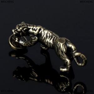 [COD] WEICHENG Brass Tiger Statue Ornament Chinese Zodiac Tiger Office Desk Decoration Pendant