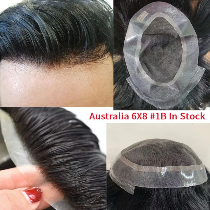 Poly Wigs Australia Base Lace Poly Around Toupee Wig Patch #5 And #1B Human Hair ...