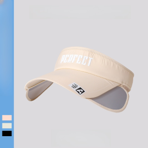 หมวกกันแดดฤดูร้อนของผู้หญิง หมวกกันแดดปีกยืดไสลด์แบบปรับได้/ป้องกันรังสียูวี หมวกกันแดดหลังคากลวง หมวกเบสบอล ดูดความชื้น กันลม ระบายอากาศบนหลังคาเปล่า แห้งเร็ว