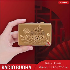 Radio Budha Mini Emas Lagu Musik Buhda Treal Adaptor Radio Budha Da Bei Zhou Radio Tape Sembahyang